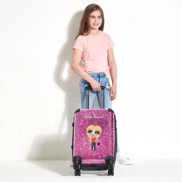 ClaireaBella Girls Glitter Effect Suitcase - Image 5