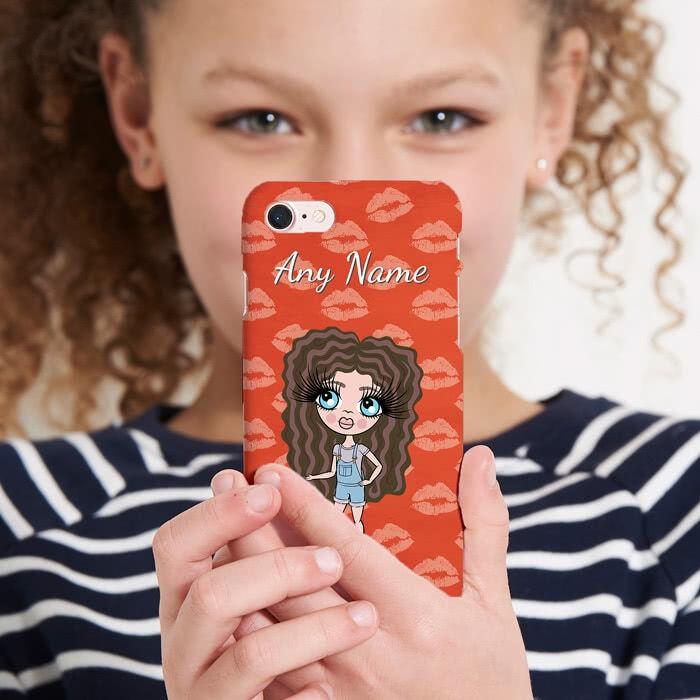 ClaireaBella Girls Personalized Lip Print Phone Case - Image 0