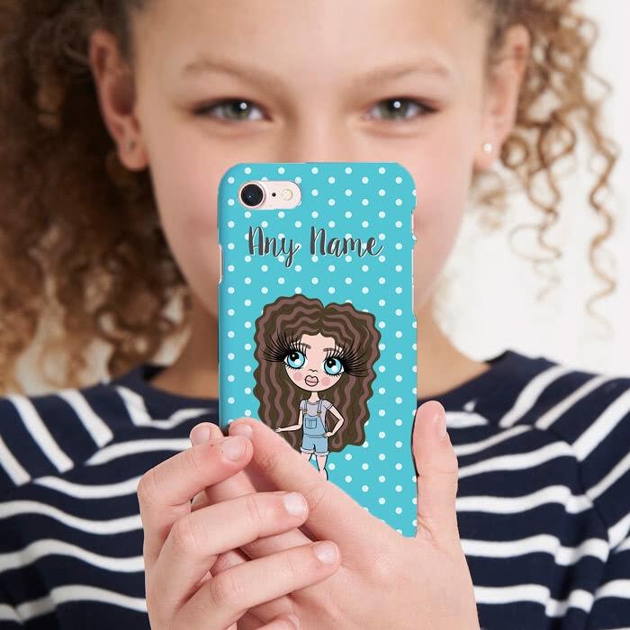 ClaireaBella Girls Personalized Polka Dot Phone Case - Image 4