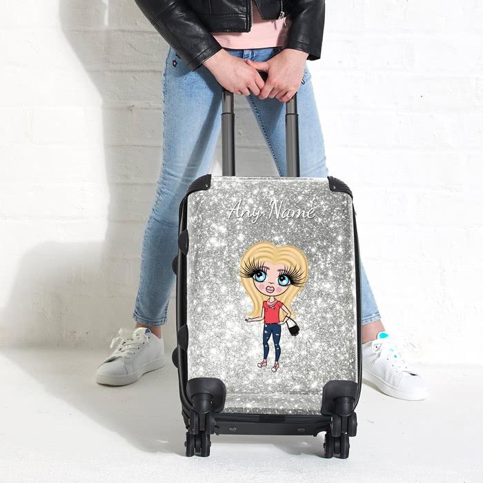 ClaireaBella Girls Glitter Effect Suitcase –