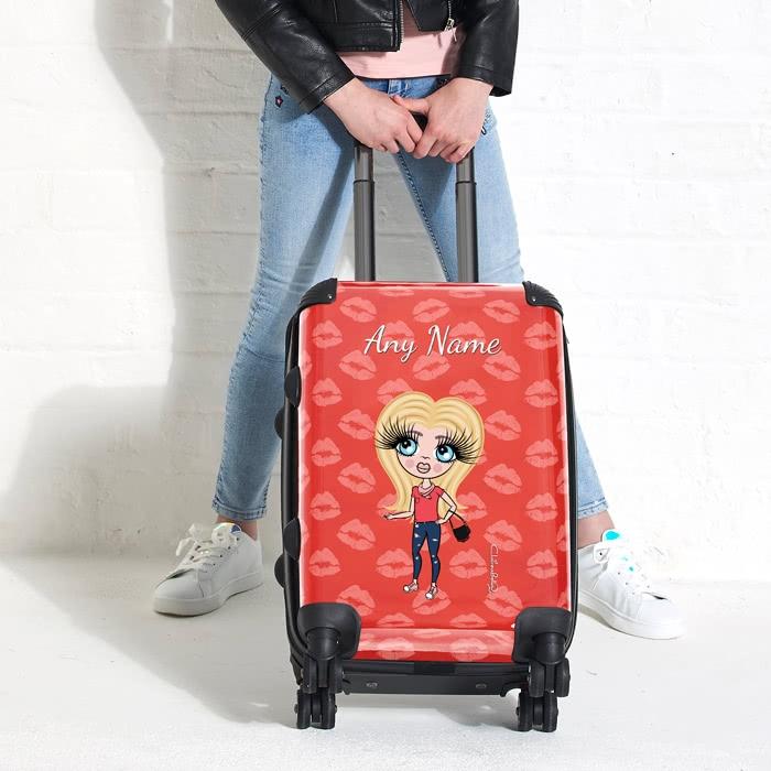 ClaireaBella Girls Lip Print Suitcase - Image 0