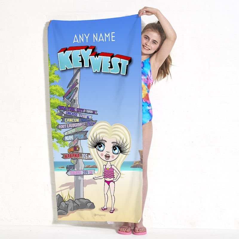 ClaireaBella Girls Key West Beach Towel - Image 1