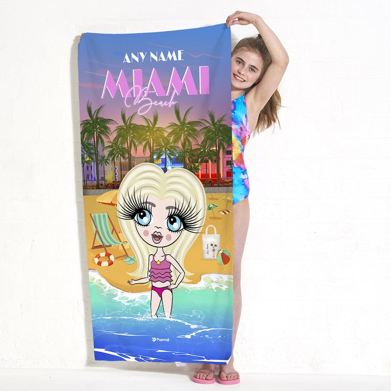 ClaireaBella Girls Miami Beach Towel - Image 1