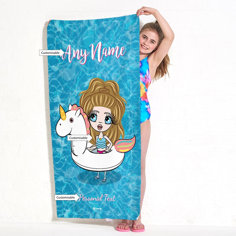 ClaireaBella Girls Pool Side Beach Towel - Image 2