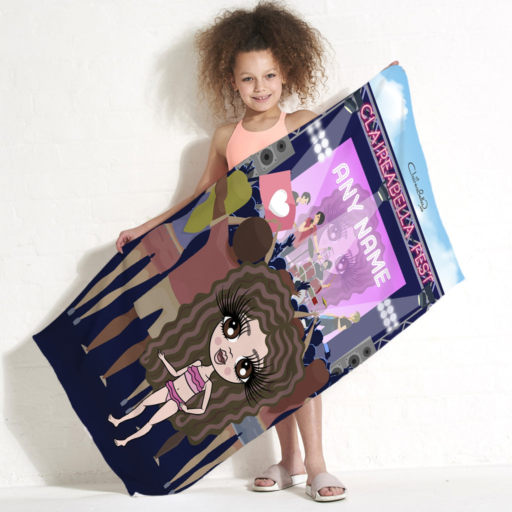 ClaireaBella Girls Party Festival Beach Towel - Image 1