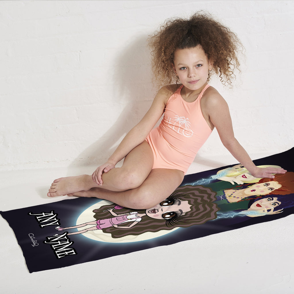 ClaireaBella Girls Mischievous Witches Beach Towel - Image 4