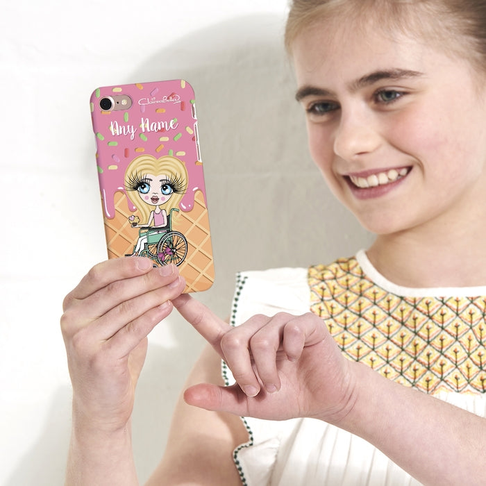 ClaireaBella Girls Wheelchair Personalized Ice Lolly Phone Case - Image 3