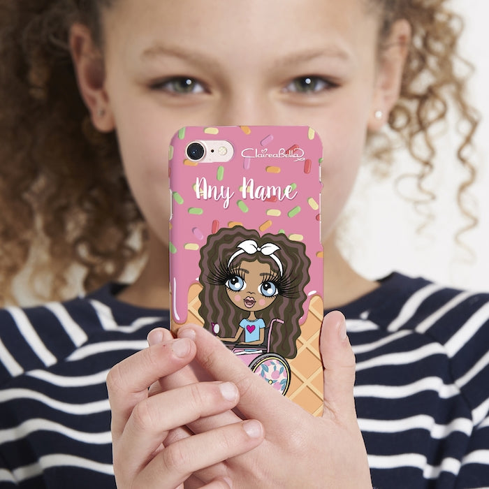 ClaireaBella Girls Wheelchair Personalized Ice Lolly Phone Case - Image 2