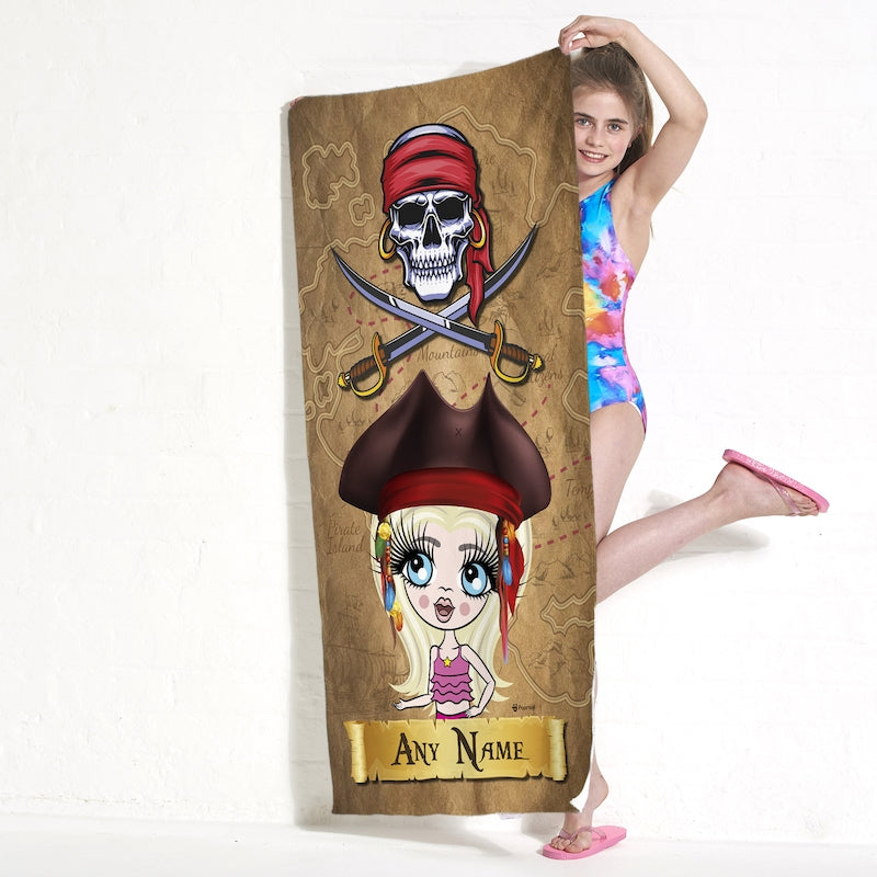 ClaireaBella Girls Pirate Beach Towel - Image 3