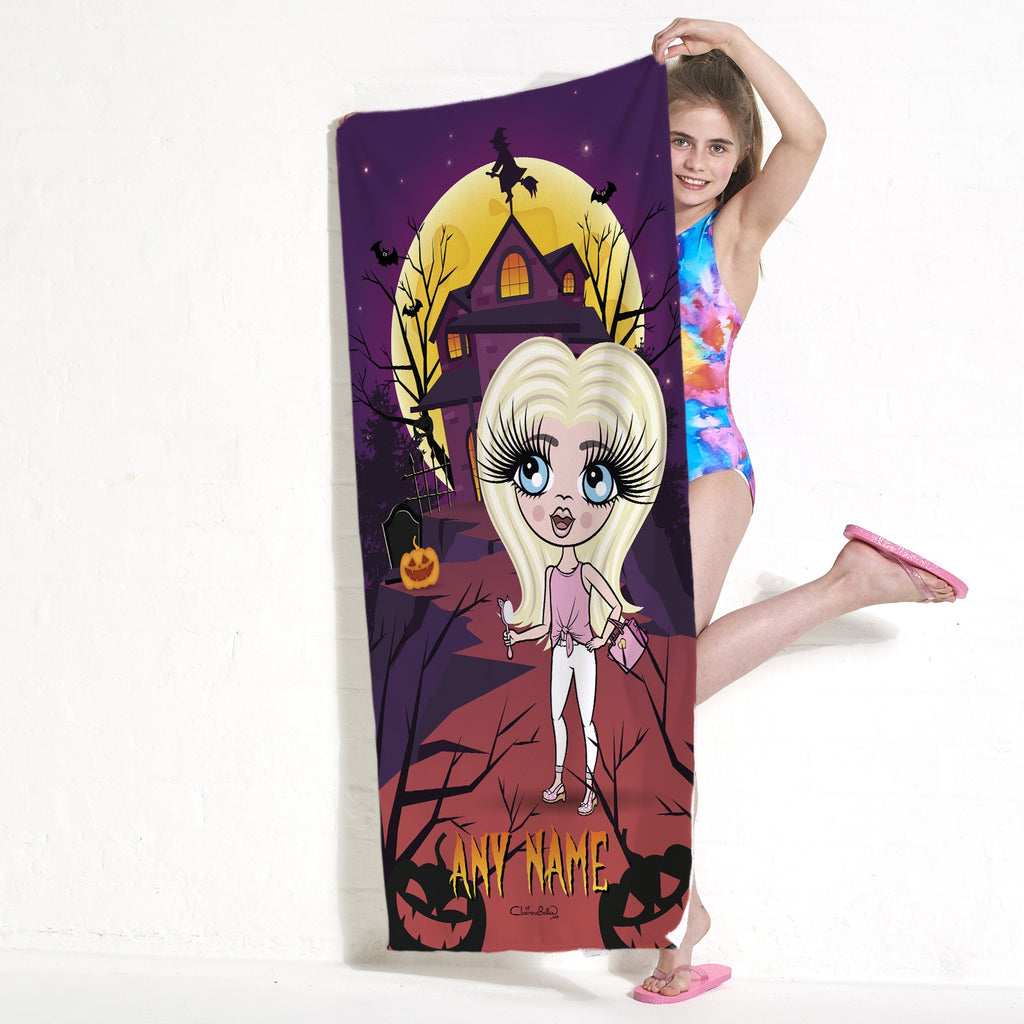 ClaireaBella Girls Haunted House Beach Towel - Image 4