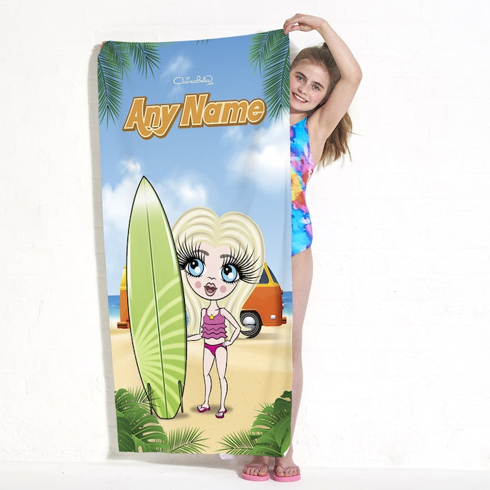 ClaireaBella Girls Surfer Chick Beach Towel - Image 4