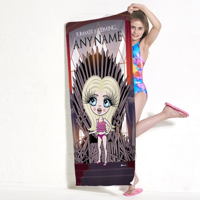 ClaireaBella Girls Throne Beach Towel - Image 4