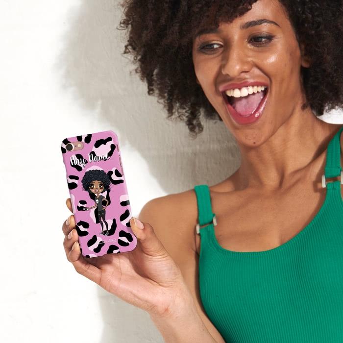 ClaireaBella Personalized Lilac Leopard Phone Case - Image 4