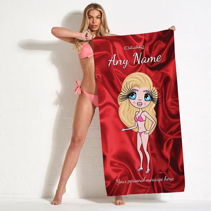 ClaireaBella Silky Satin Effect Beach Towel - Image 3