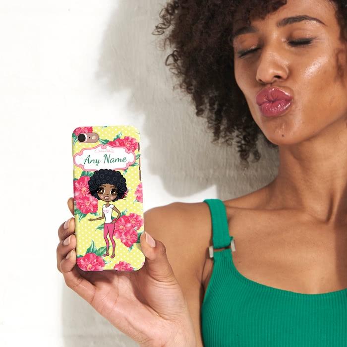 ClaireaBella Personalized Lemon Floral Phone Case - Image 1