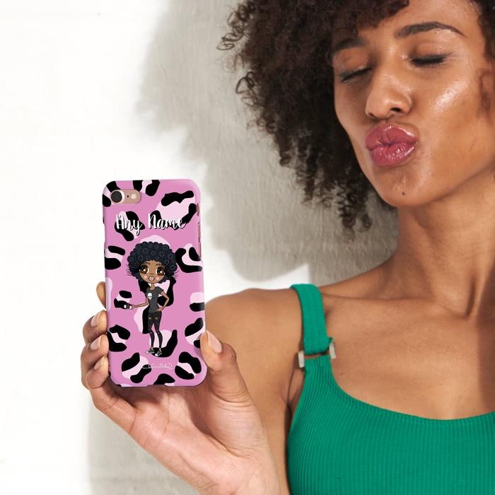 ClaireaBella Personalized Lilac Leopard Phone Case - Image 1