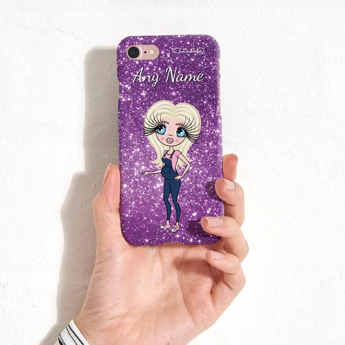 ClaireaBella Mum To Be Glitter Effect Phone Case - Image 2