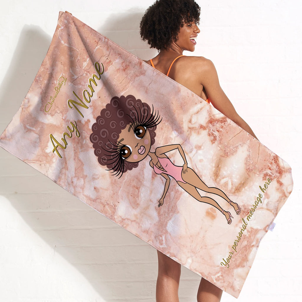 ClaireaBella Marble Effect Beach Towel - Image 5