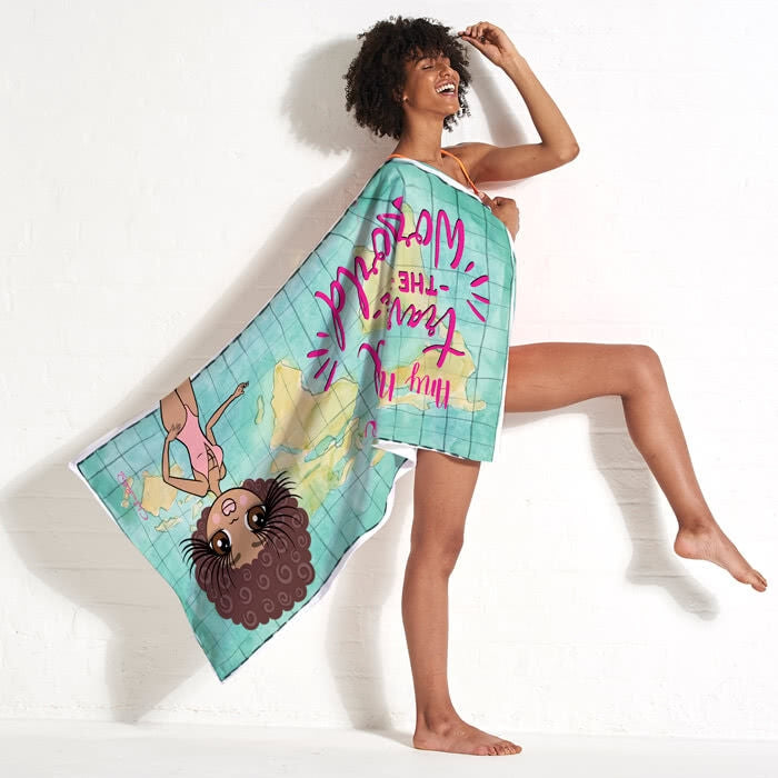 ClaireaBella World Print Beach Towel - Image 11