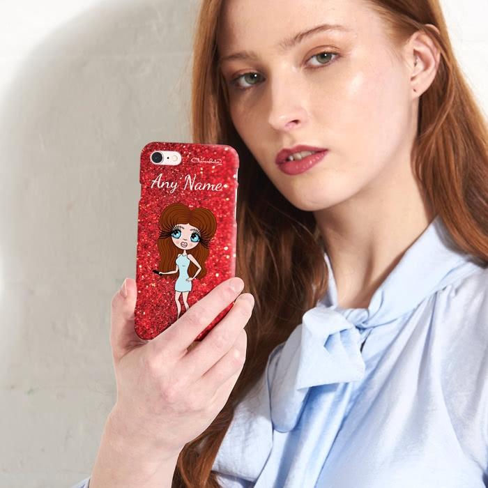 ClaireaBella Personalized Romantic Glitter Effect Phone Case - Image 1