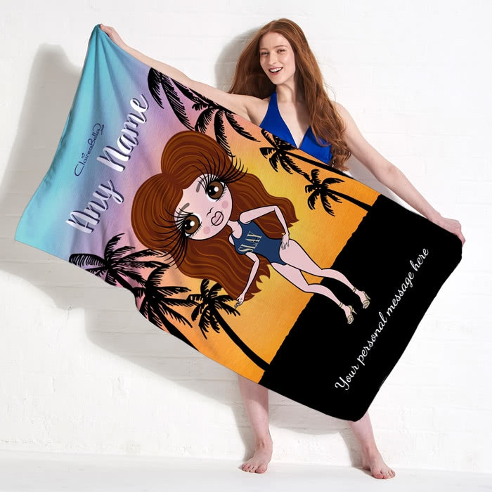 ClaireaBella Tropical Sunset Beach Towel - Image 11
