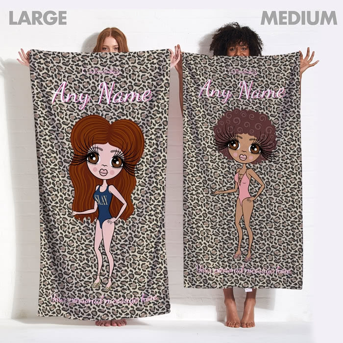 ClaireaBella Leopard Print Beach Towel - Image 11