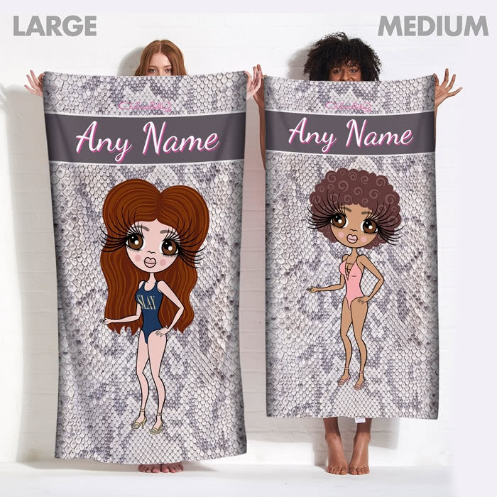 ClaireaBella Snake Print Beach Towel - Image 9