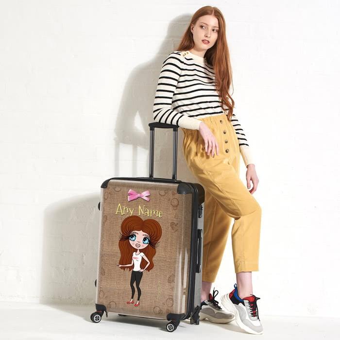 ClaireaBella Jute Print Suitcase - Image 0