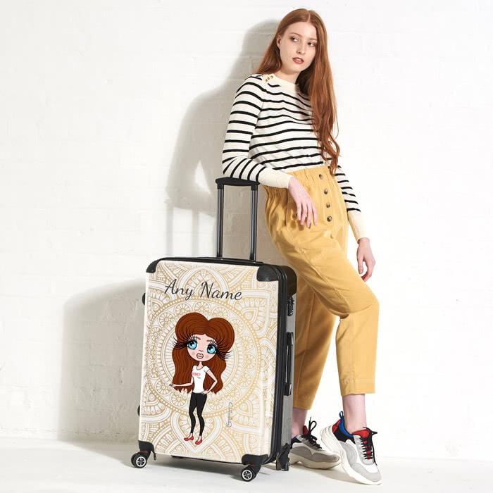ClaireaBella Golden Lace Suitcase - Image 3