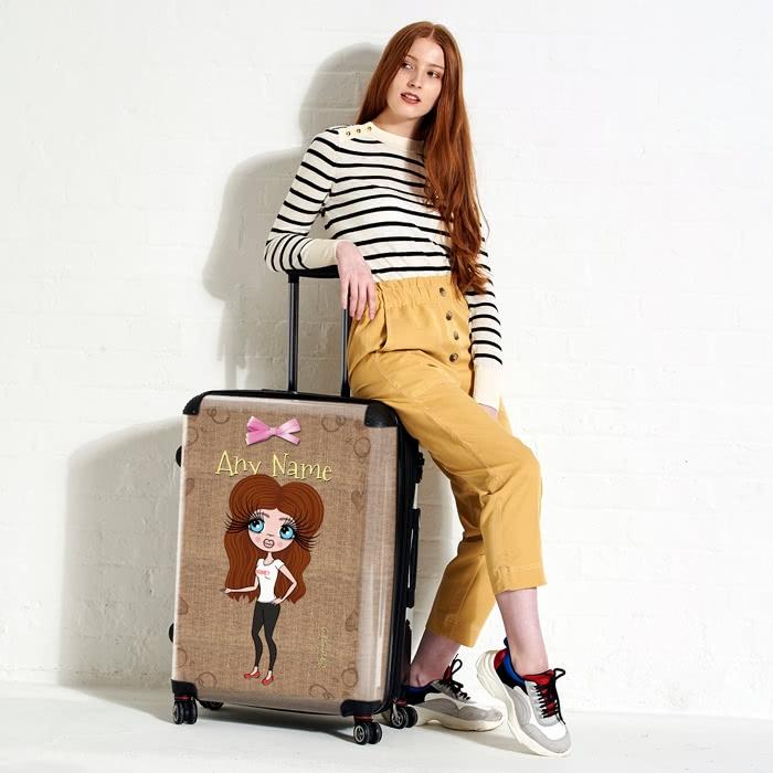 ClaireaBella Jute Print Suitcase - Image 3