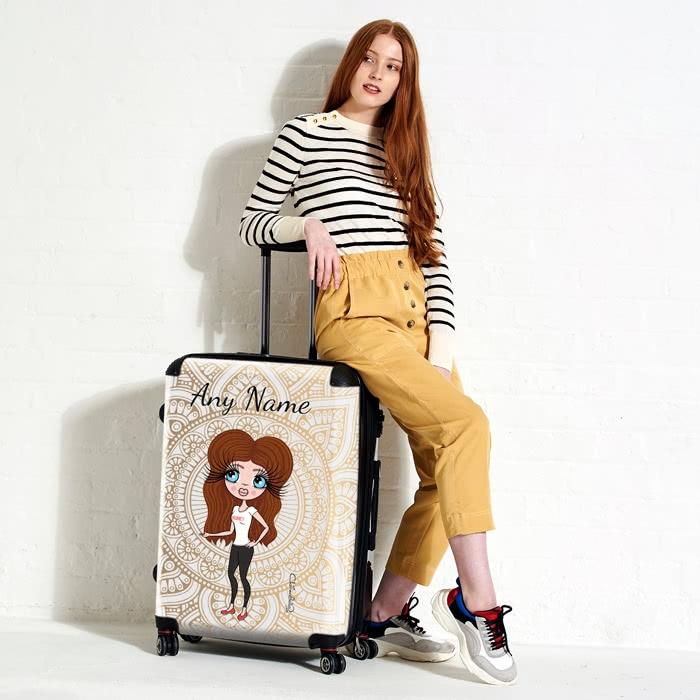 ClaireaBella Golden Lace Suitcase - Image 0
