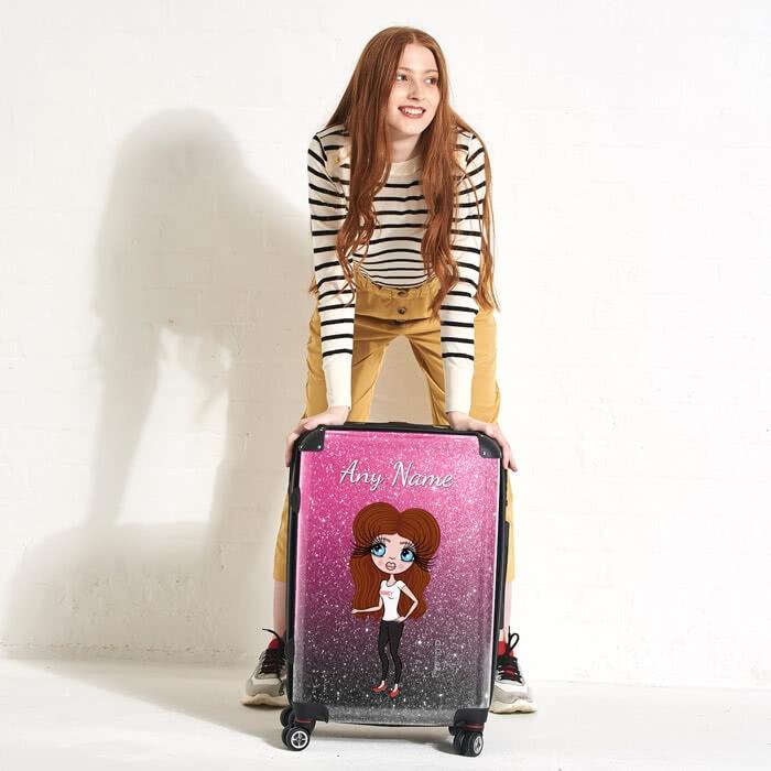 ClaireaBella Ombre Glitter Effect Suitcase - Image 0