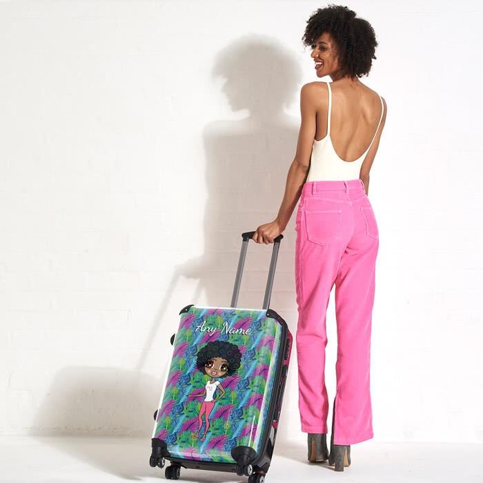ClaireaBella Neon Leaf Suitcase - Image 0