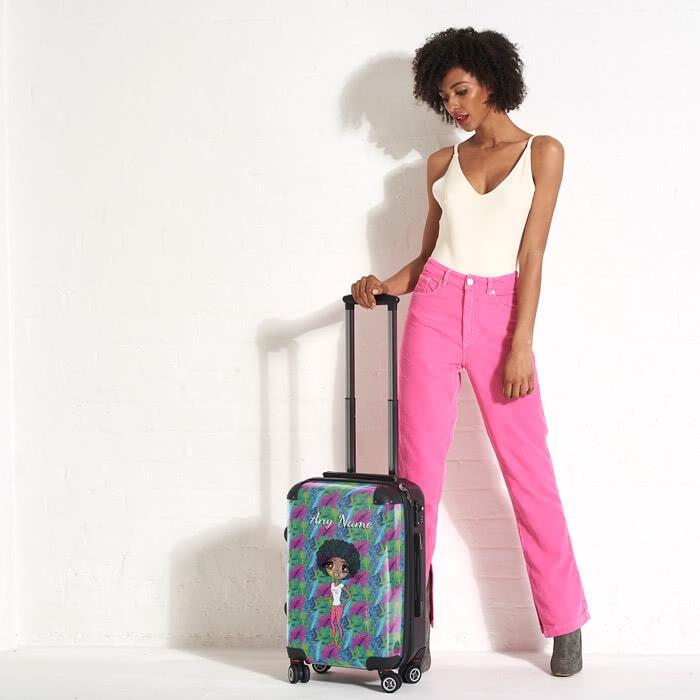 ClaireaBella Neon Leaf Suitcase - Image 3