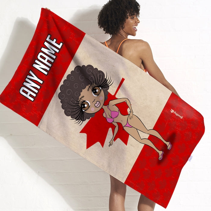ClaireaBella Love Canada Flag Beach Towel - Image 2