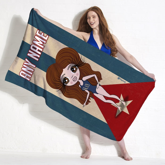 ClaireaBella Love Cuba Flag Beach Towel - Image 5