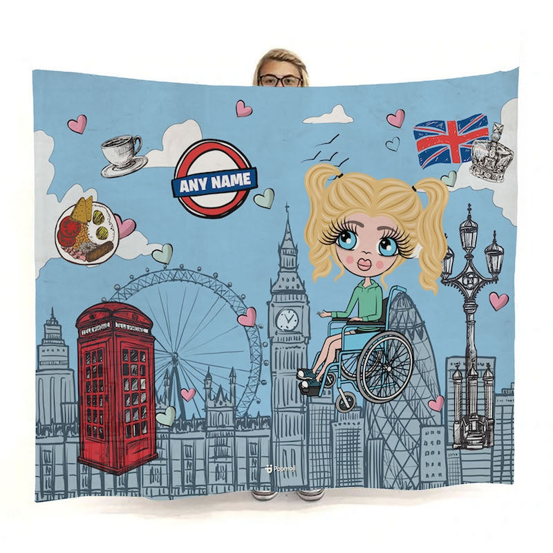 Girls Love London Wheelchair Fleece Blanket - Image 1
