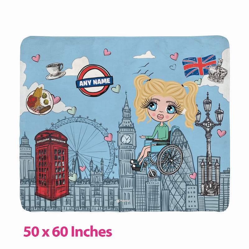 Girls Love London Wheelchair Fleece Blanket - Image 3