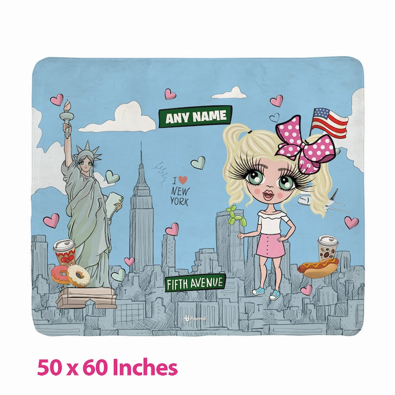 Girls Love New York Fleece Blanket - Image 2