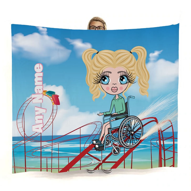 Girls Thrill Seeker Wheelchair Fleece Blanket - Image 1