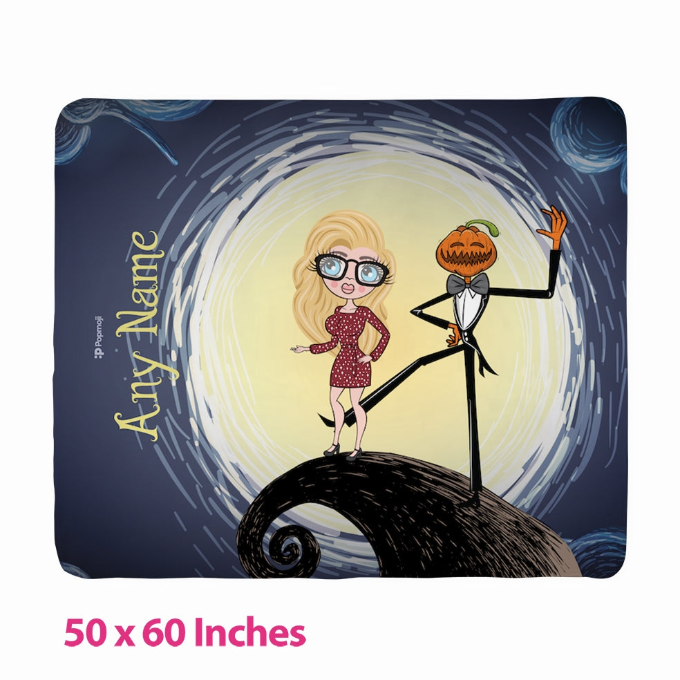 Womens Halloween Nightmare Fleece Blanket - Image 3