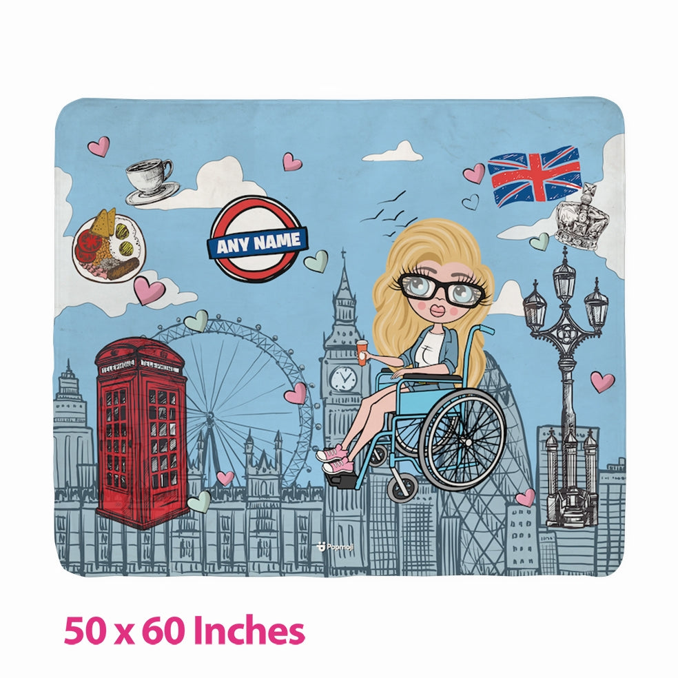 Womens Love London Wheelchair Fleece Blanket - Image 3