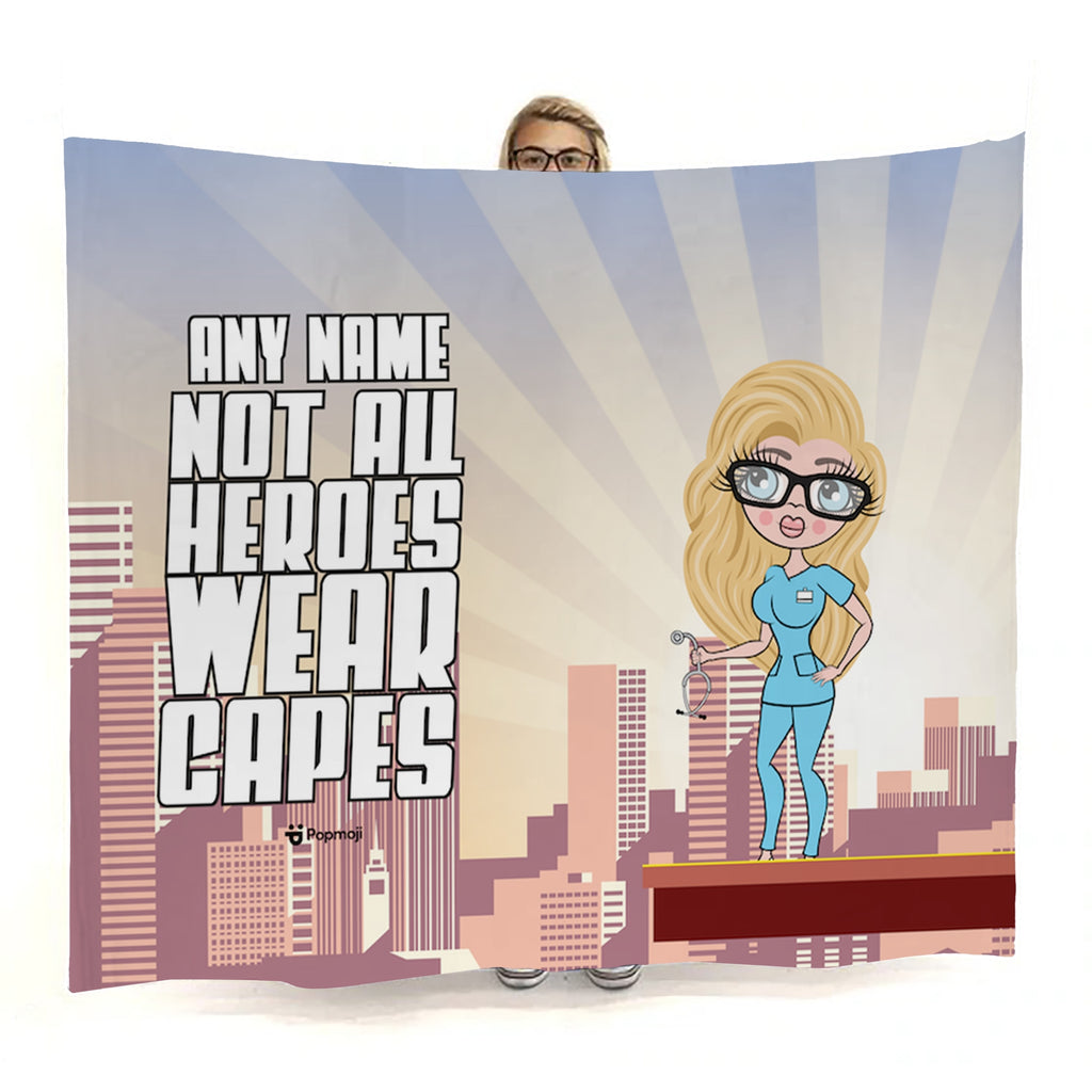 Womens Not All Heroes Wear Capes Fleece Blanket - Image 1