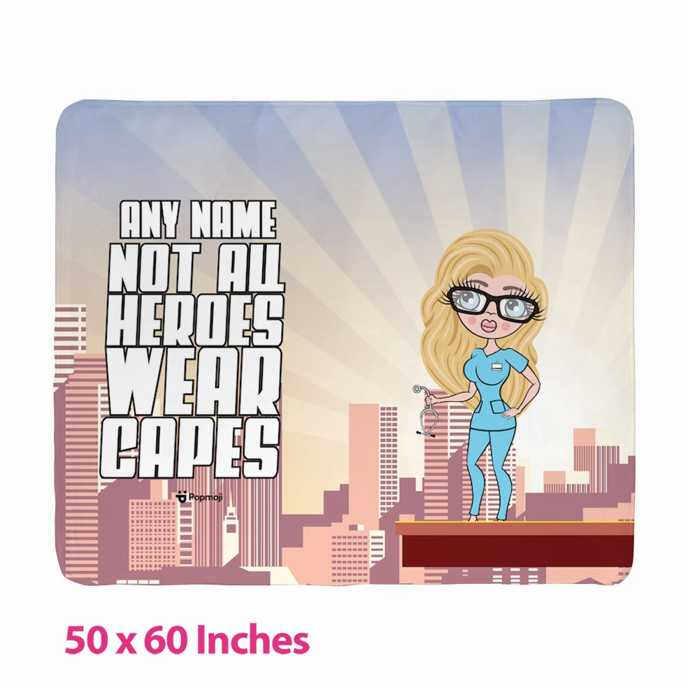 Womens Not All Heroes Wear Capes Fleece Blanket - Image 3