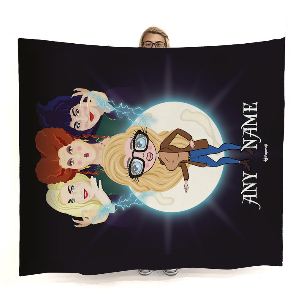 Womens Portrait Mischievous Witches Fleece Blanket - Image 2