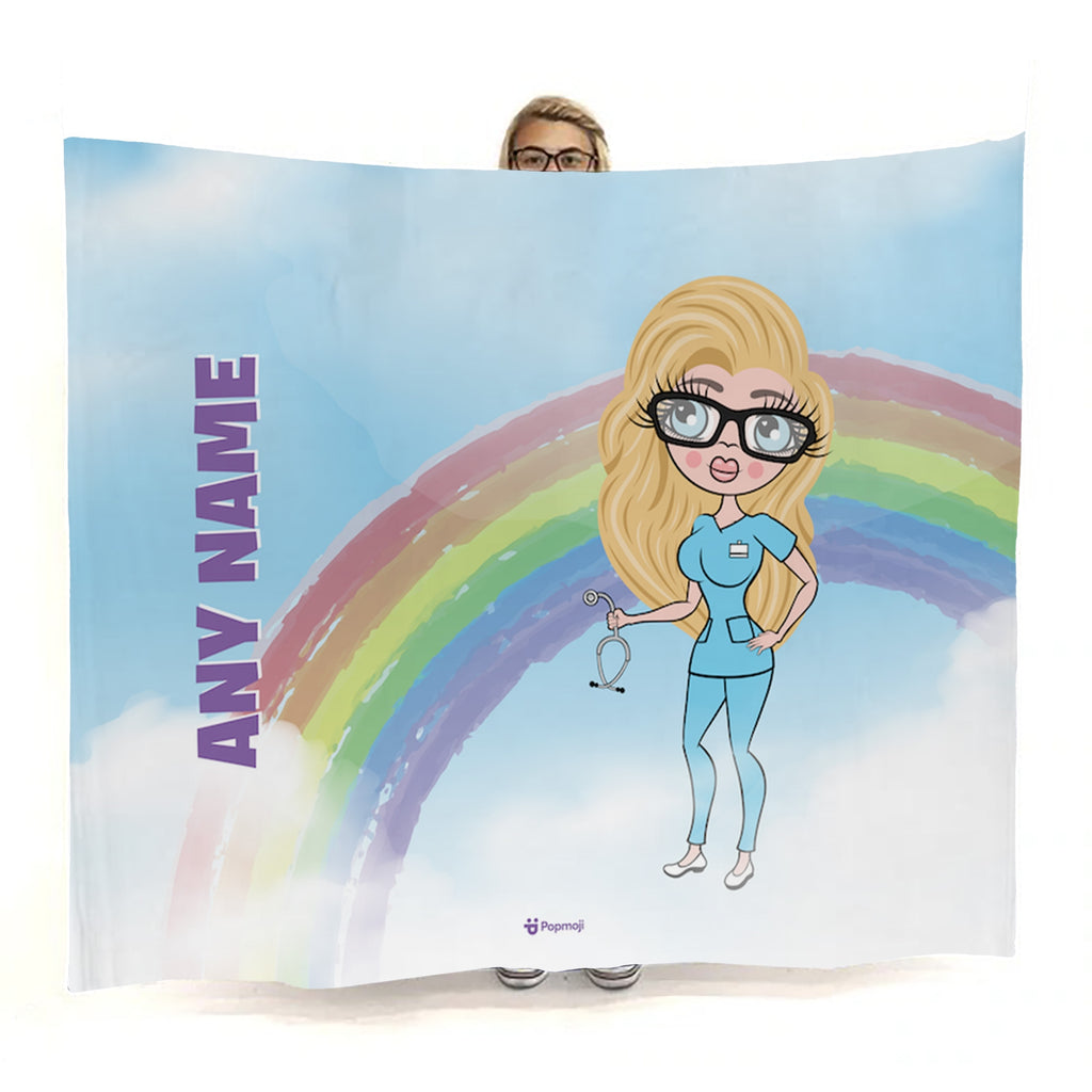 Womens Rainbow Fleece Blanket - Image 1