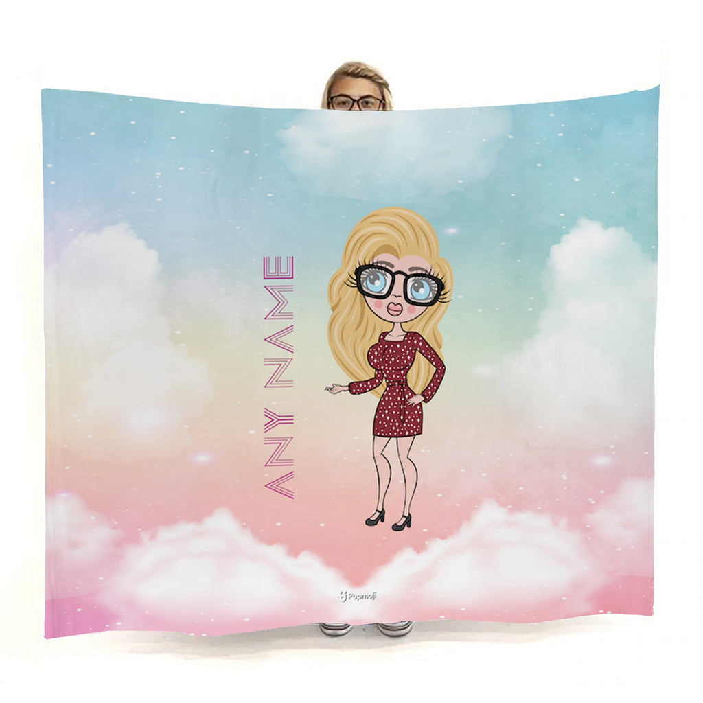 Womens Unicorn Colors Fleece Blanket - Image 1