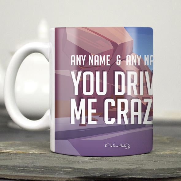 Multi Character Couples You Drive Me Crazy Mug - Image 2