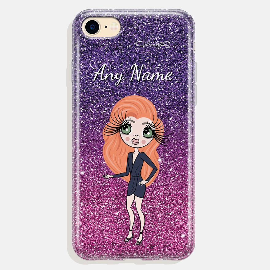 ClaireaBella Personalized Ombre Glitter Effect Phone Case - Image 1