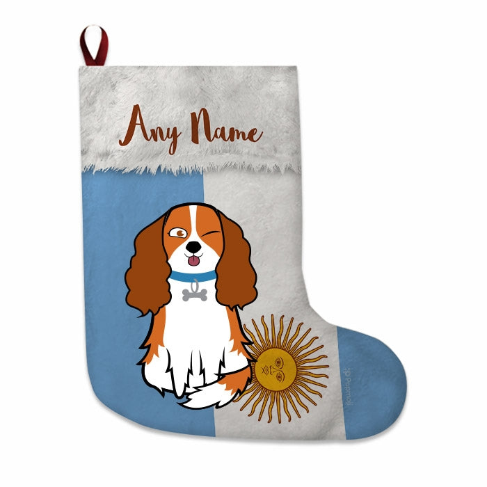 Dogs Personalized Christmas Stocking - Argentinian Flag - Image 2